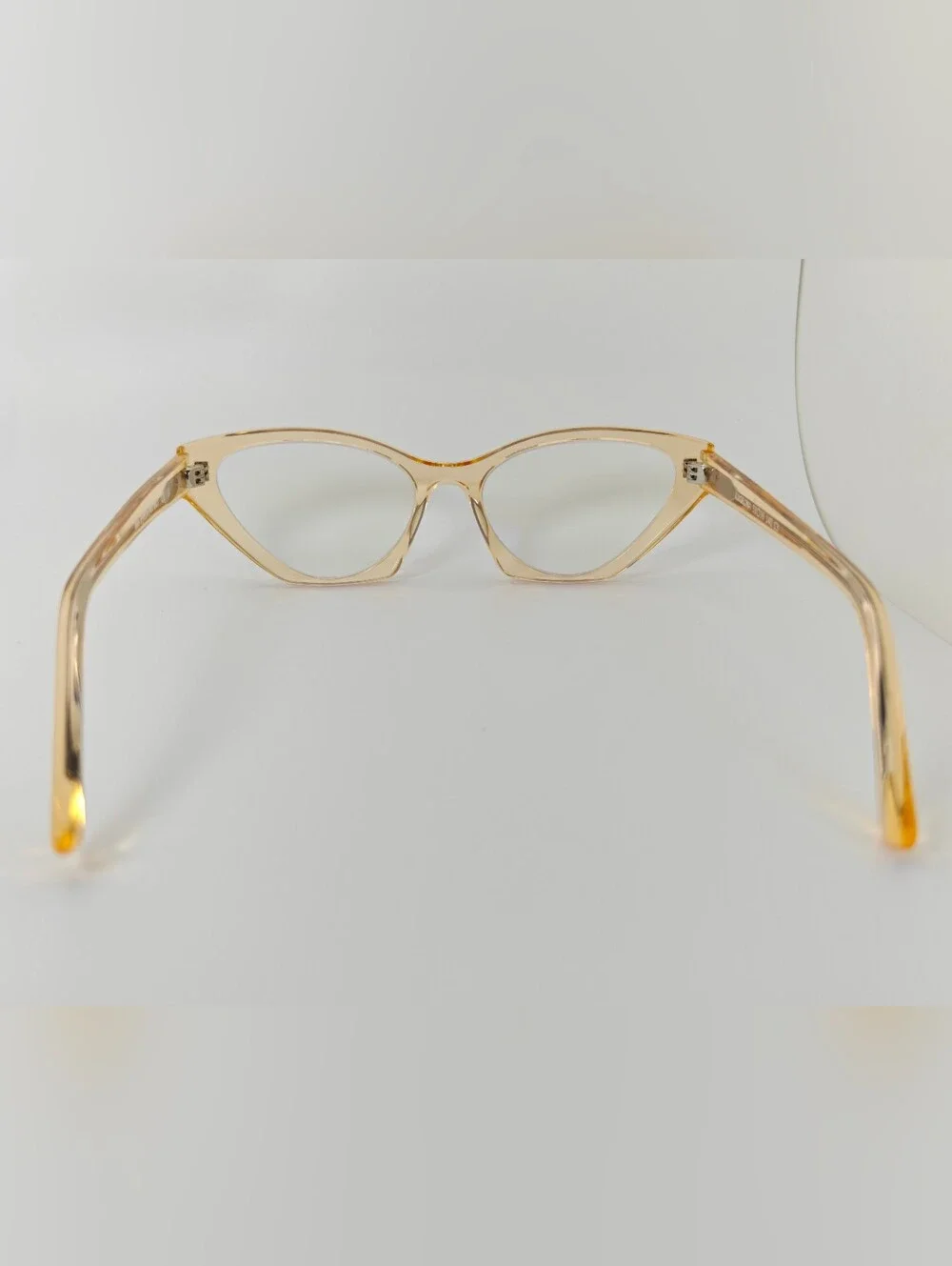 Angelina. Transparent Amber Cat-Eye Women's Glasses. Beautiful..